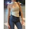 thumbnail image 2 of FEORJGP Women Summer Sexy Clothes Halter Tank Tops Sleeveless Slim Fit Blouses Solid Color Backless Shirt Crop Tops for Streetwear Aesthetic Grunge Clubwear, 2 of 9