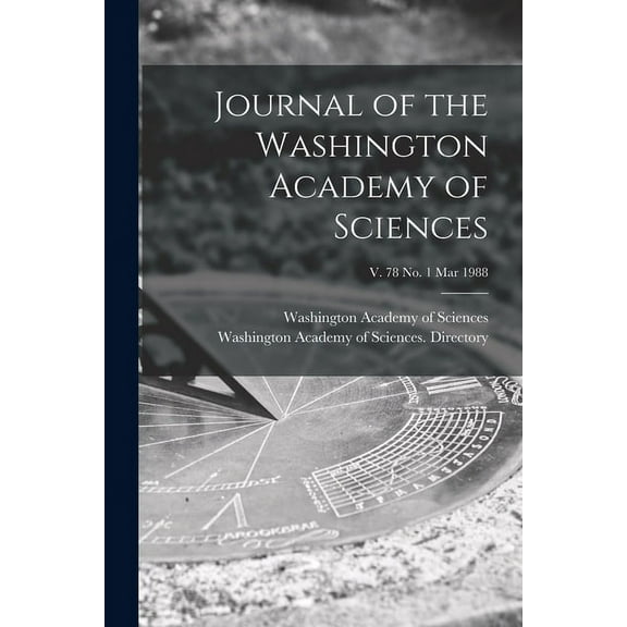 Journal of the Washington Academy of Sciences; v. 78 no. 1 Mar 1988 (Paperback)