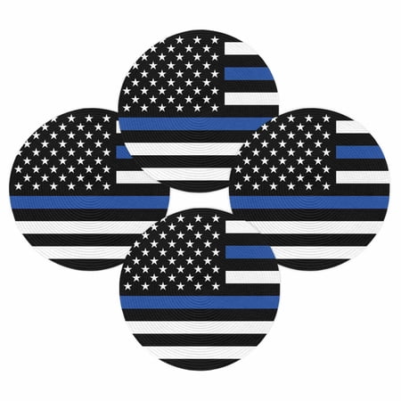 4th of July Round Placemats Set of 4 Blue Line USA Flag Place Mats Independence Day Woven Placemat Men And Women s Law Enforcement Circle Braided Table Mat for Kitchen Dining Table Party 15 Inch 4th of July Round Placemats Set of 4 Blue Line USA Flag Place Mats Independence Day Woven Placemat Men And Women s Law Enforcement Circle Braided Table Mat for Kitchen Dining Table Party 15 Inch