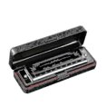 thumbnail image 1 of 10 Hole 20 Harmonica Blues Deluxe Harmonica Beginner C Harmonica - Black, 1 of 3