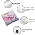 thumbnail image 4 of BANET Short Plush Throw Pillow Covers, Soft Square Throw Pillowslip Double Sided Print, Ballet Dancer Eiffel Tower Cushions Pillowcase 18x18in, 4 of 5