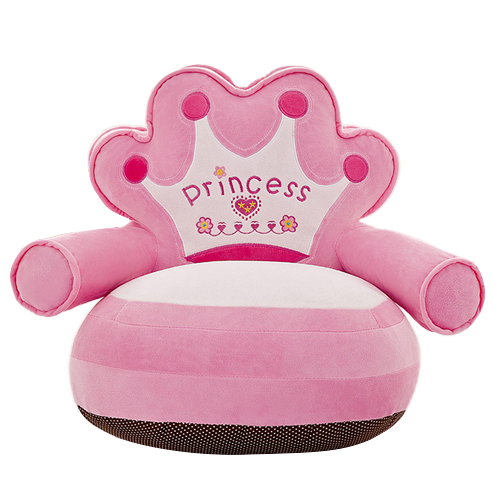 Springcmy Kids Sofa Cover Cartoon Couch Princess Crown Chair Children