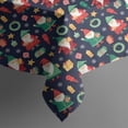 thumbnail image 5 of Dark Blue Christmas Santa and Gnome Pattern Square Tablecloth,Waterproof Square Table Cover,Wipeable Spillproof Washable Table Cover for Home Kitchen Party Decor 52"x52"(132x132cm), 5 of 6