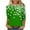 Green, variant on Zedker St Patricks Day Shirt Women 3/4 Sleeve Irish Shamrock Graphic Tee Festival Tops Green Clover Clothes Funny Gift