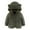 Army Green, variant on Otqutp 0-24 Months Kids Christmas Outwear Baby Girls Boys Long Sleeve Jacket Bear Ears Hooded Outerwear Zipper Warm Winter Coat(Army Green,6-12 Months)