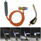 thumbnail image 5 of - Antorcha de propano con cabeza de material acero inoxidable, ajustable, encendido de llama en apariencia de remolino, con 1,5 mangueras, antorcha Cola Antorchas de propano, 5 of 8