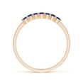 thumbnail image 2 of ANGARA Natural Half Eternity Seven Stone Sapphire Wedding Ring in 14K Rose Gold for Women (Size-2mm) | September Birthstone, Birthday, Anniversary, Jewelry Gift for Women | Natural Blue Sapphire Ring, 2 of 9