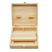 Heiheiup With Rolling And Tray Stash Your Organize To Accessories Wood Box Large Housekeeping & Organizers Storage Bins for Closets