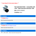 thumbnail image 2 of Tail Light Bulb Holder - Compatible with 1999 - 2006 GMC Sierra 1500 2000 2001 2002 2003 2004 2005, 2 of 2