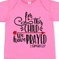 thumbnail image 4 of Inktastic For This Child We Have Prayed Red Arrow and Heart Boys or Girls Baby Bodysuit, 4 of 5