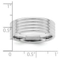 thumbnail image 4 of White Sterling Silver Ring Band Wedding 7mm Polished Fancy Size 13, 4 of 4