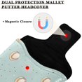thumbnail image 3 of Haosy Cute Little Baseballs Golf Mallet Putter Cover Strong Magnetic Leather Golf Club Headcover Closure, 3 of 7