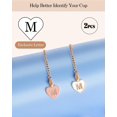 thumbnail image 3 of GHSDFBB Accessoires de Charme pour Tasse Stanley, 2 Pcs Nom ID Lettre Poignée Charme pour Stanley/Simple Gobelet Moderne, Forme de Cœur Initiales Identification Charmes, 3 of 7