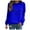 12 Blue, variant on Feimerou Womens Long Sleeve Tops Plus Size Crewneck Graphic Sweatshirts Classic Fit Dandelion Printed Casual Pullover Top