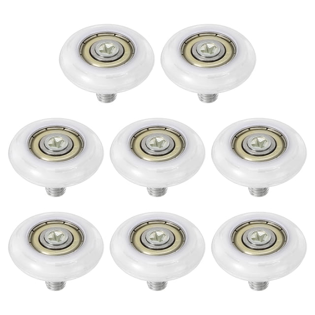 Unique Bargains Rouleaux de Tiroir 26mm, Lot de 8 Poulies de Tiroir, Blanc