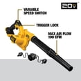thumbnail image 3 of Sopladora de hojas DEWALT 20V MAX DCE100B 100m³/h Airflow, 3 of 7