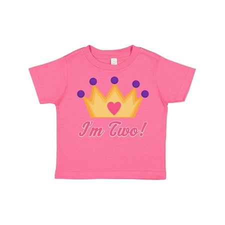 

Inktastic Princess Crown 2nd Birthday I m Two Gift Toddler Toddler Girl T-Shirt