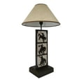 thumbnail image 3 of Rustic Western Cowboy Giddy Up Horse Wood And Metal Bedside Desktop Table Lamp, 3 of 10