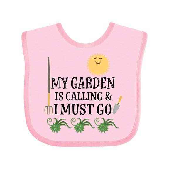 Inktastic Gardening Funny Garden is Calling Boys or Girls Baby Bib