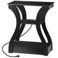 thumbnail image 2 of ZENSTYLE Side Table 3 Tier End Table with Charging Station Nightstand with USB Storage Shelf Black, 2 of 7
