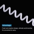 thumbnail image 4 of Unique Bargains Plastic Wrist Coil Keyring Stretchable Spiral Keychain, White 5 Pack, 4 of 5