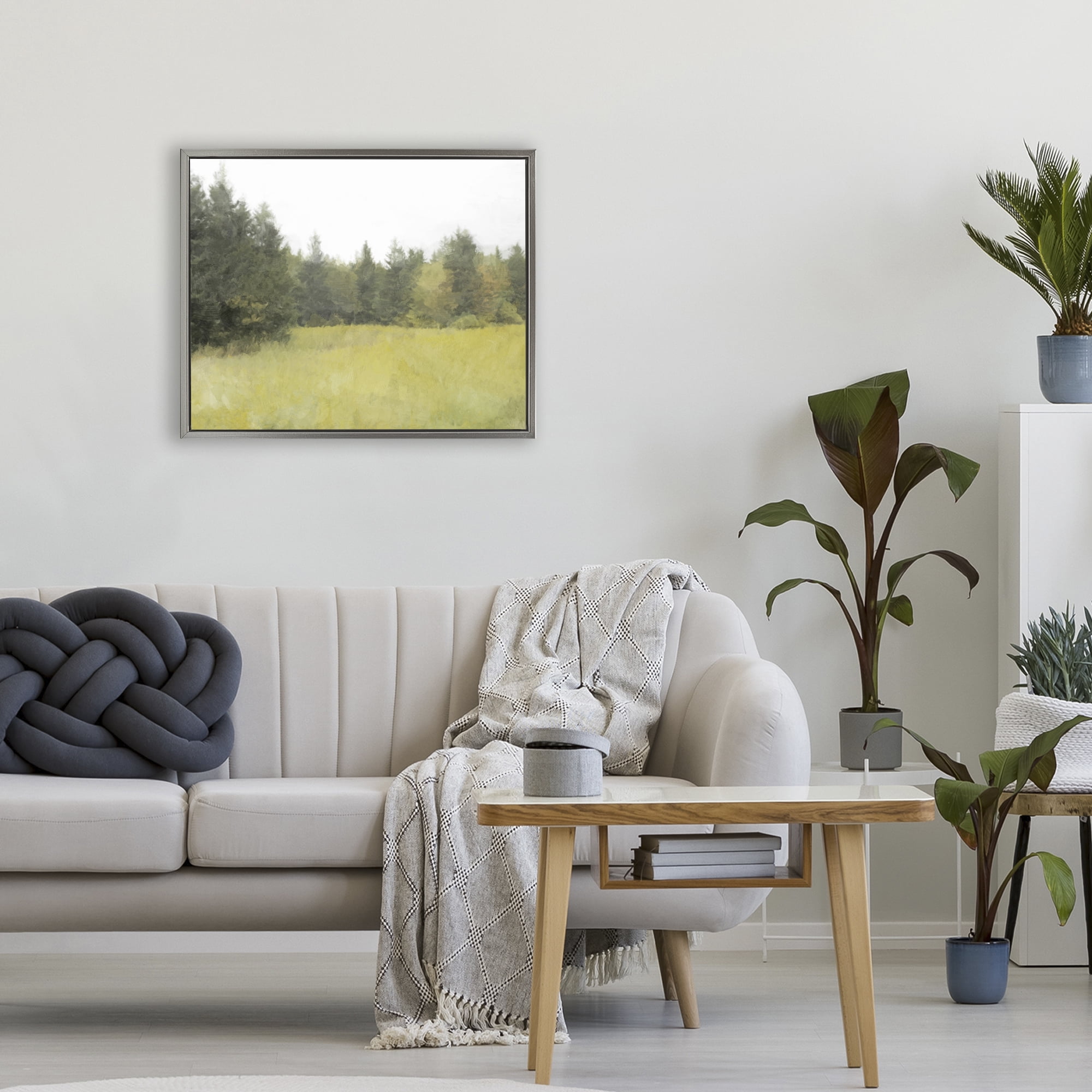 Stupell Industries The Forest's Vast Clearing Gray Framed Floater Canvas Wall Art, design by Kim Curinga