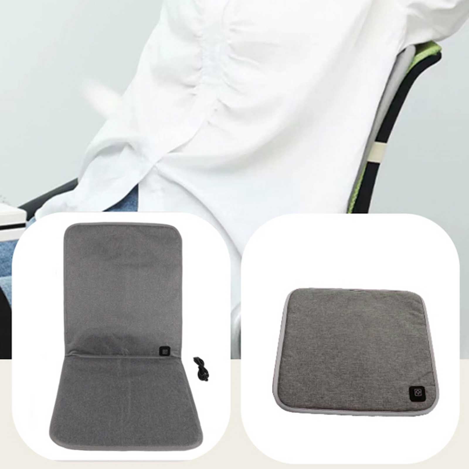 Eqslft Portable Heated Camping Chair Cushion, Waterproof Outdoor Seat Pad with Backrest, Foldable Heating Mat for Picnic Beach Fishing, USB Powered Warm Seat Cover