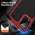 thumbnail image 2 of Nalacover Samsung Galaxy A12 5G Case, Heavy Duty 3 in 1 Rugged Shockproof Rugged Silicone Hybrid Hard PC Soft TPU Bumper Camera Raised Drop Protective Girls Women Boy Men Phone Covers, Red, 2 of 8