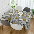 thumbnail image 5 of SKYSONIC Daisy Flower Tablecloth Waterproof Washable Polyester Square Table Cover Durable Tablecloth for Kitchen Dining Table Party Decor (60 X 60 Inch), 5 of 7