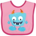 thumbnail image 3 of Inktastic Cute Monster, Blue Monster, Funny Monster, Horns Boys or Girls Baby Bib, 3 of 4