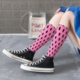 thumbnail image 5 of Naloa Rose red polka dots Knee Socks, High Socks Long Stretchy Sock Women Knee High Stocking, Long Socks for Women, 5 of 6
