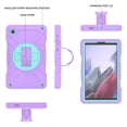 thumbnail image 2 of Allytechgroup Rugged Kids Case for Samsung Galaxy Tab A7 Lite(SM-T225/T220) 2021 8.7-inch, Shockproof Hybrid Heavy Duty Protective Cover with Kickstand & Shoulder Strap for Children, Purplegreen, 2 of 11