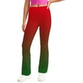 thumbnail image 7 of vokkrv Girl's Flare Leggings High Waisted Yoga Pants Bootcut Dance Casual Pants Activewear Kids Bell Bottoms Red A 6-7 Years, 7 of 7