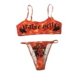 thumbnail image 2 of ITFABS Bikini Imprimé Drôle pour Femmes, Hauts à Col en V Profond avec Bas, 2 of 3