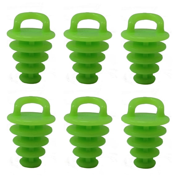 6 Pack Kayak Scupper Plug | Sit on Top Kayak Hole Plugs Neon Green / Glow-in-the-Dark