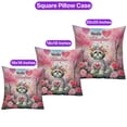 thumbnail image 3 of Hello Valentine’s Day Shih Tzu Flower Crown Romantic Pink Floral Pillowcase Double Sided Lion Dog Lover Gifts Pillow Case Covers - 00031, 3 of 3