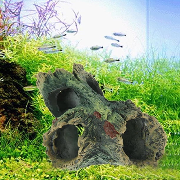Adorno de tanque de peces de madera flotante artificial, decoración de árbol de acuario de resina para Hugtrwg Para estrenar