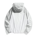 thumbnail image 6 of Fengqque Men's UPF 50+ Sun Protection Hoodie Jacket Zip Up Lightweight Long Sleeve Color Blocked UV Fishing Shirts Quick Dry Zip Pockets Gray XL(XL), 6 of 6