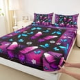 thumbnail image 3 of Castle Fairy Female Men Women Gradient Butterflies Twin Sheet Sets 3pcs,Chic Floral Flowers Twin Fitted Sheet Microfiber,Abstract Ombre Breathable Flat Sheet,Luxury Bedroom Decor, 3 of 7