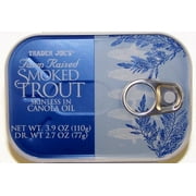 Trader Joes Farm Raised Smoked Trout Skinless in Canola Oil – (3 Pack)