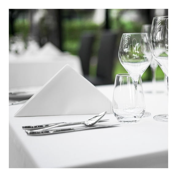 BOKSER Hospitality Polyester Square Tablecloth - 52" x 52" - Black - Bulk Case of 24, For Hotels, Restaurants & Catering Venues