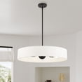thumbnail image 6 of Livex Lighting Venlo 5-Light Modern Metal & Fabric Chandelier in Black, 6 of 12