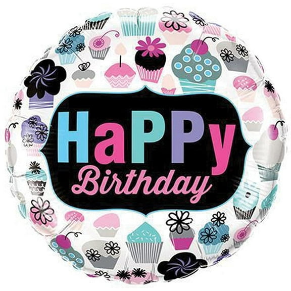 18" Birthday Cupcakes Emblem