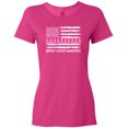 thumbnail image 3 of Inktastic Breast Cancer Awareness Pink Ribbons and Flag Women's T-Shirt, 3 of 5