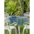 thumbnail image 3 of Outdoor Tablecloth with Umbrella Hole for Patio/Picnic/Party/Camping, Burnt Orange Teal Ombre Waterproof Table Cloth Round Cover Washable, Modern Gradient Abstract Art (Dia 54"), 3 of 8