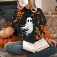 thumbnail image 3 of Fashion Graphic Sweatshirt for Women Halloween Sweatshirts for Ladies Lightweight Loose Fit Pullover Tops, 3 of 3