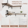 thumbnail image 2 of Kaboon 36 inch Long 10 inch Deep Floating Shelves for Wall Set of 2, Large Open Shelves Wall Mounted, Space Saving Home and Commercial Use, Dark Walnut, 2 of 6