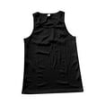 thumbnail image 4 of HUANBAI Men's Knitted Ice Silk Ribbed Athletic Fit Sleeveless Vest Gym Muscle Tank Top Activewear Casual Racerback Undershirt, 4 of 5