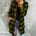 thumbnail image 2 of Women's Boho Tops For Women Flannel Fall Fashion Long Sleeve Plaid Button Down Shirt Shacket Blouse Top With Pockets Soft Lightweight Comfy 1Pc Jacket Blouses & Tops Womens Tops, 2 of 4