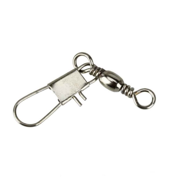 Toystoory 100 Uds rodamiento de bolas rodante forma giratoria señuelo de pesca conector a presión Pescar Acier 7+3